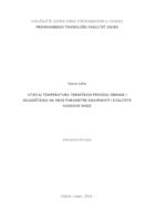 Utjecaj temperatura termičkog procesa obrade i skladištenja na neke parametre sigurnosti i kvalitete kakaove mase