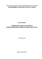 Određivanje udjela ß-glukana u domaćim sortama pivarskog ječma iz žetve 2012.