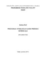 Proizvodnja i stabilizacija hladno prešanog bučinog ulja