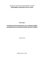 Optimizacija procesa ekstrakcije ulja iz sjemenki grožđa superkritičnim CO2 primjenom metode odzivnih površina