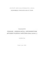 Fizikalno-kemijski sastav i antioksidativna aktivnost plodova i kaše šipka (Rosa canina L.)