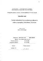 Važniji mikotoksini koje produciraju plijesni iz rodova Aspergillus, Penicillium i Fusarium