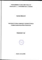 Praćenje stupnja sinereze tijekom čuvanja fermentiranih mliječnih proizvoda