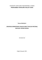 Spektrofluorimetrijska analiza kiselo topljivih proteina kravljeg i kozjeg mlijeka
