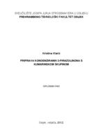 Priprava kondenziranih 3-pirazolinona s kumarinskom skupinom