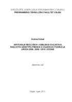 Ispitivanje reoloških i kemijskih svojstava različitih genotipa pšenice s osječkog područja uroda 2008., 2009. i 2010. godine