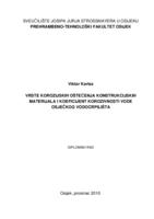 Vrste korozijskih oštećenja konstrukcijskih materijala i koeficijent korozivnosti vode osječkog vodocrpilišta