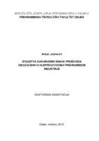 Svojstva kukuruznih snack proizvoda obogaćenih s nusproizvodima prehrambene industrije