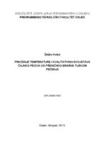 Praćenje temperature i kvalitativnih svojstava čajnog peciva od pšeničnog brašna tijekom pečenja