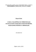 Utjecaj skladištenja na termofizikalna svojstva paste od maline sa dodatkom šećera, modificiranih škrobova i hidrokoloida