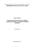 Utjecaj ekstruzije na svojstva smjesa kukuruzne krupice s heljdinim i kestenovim brašnom