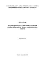 Ispitivanje kvalitete tjestenine s dodatkom brašna ječma sorte "Bingo" uroda 2008./2009. godine