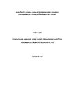 Poboljšanje kakvoće vode za piće primjenom različitih adsorbenasa pomoću kućnog filtra