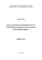 Utjecaj genotipa i okolišnih uvjeta na parametre sladarske kakvoće ozimog ječma (Hordeum vulgare L.)