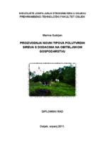 Proizvodnja novih tipova polutvrdih sireva s dodacima na obiteljskom gospodarstvu